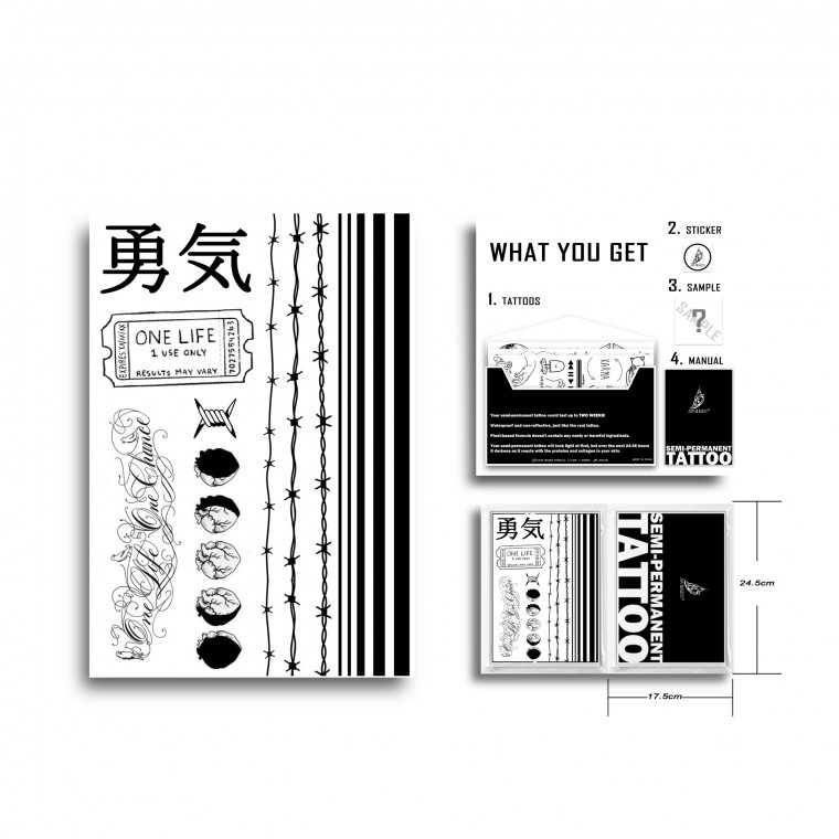 AWAKEN Tatuaggi Semi Permanente Adesivi Tatuaggi temporanei 010 AWAKEN Tatuaggi Semi Permanente Adesivi Tatuaggi temporanei 010