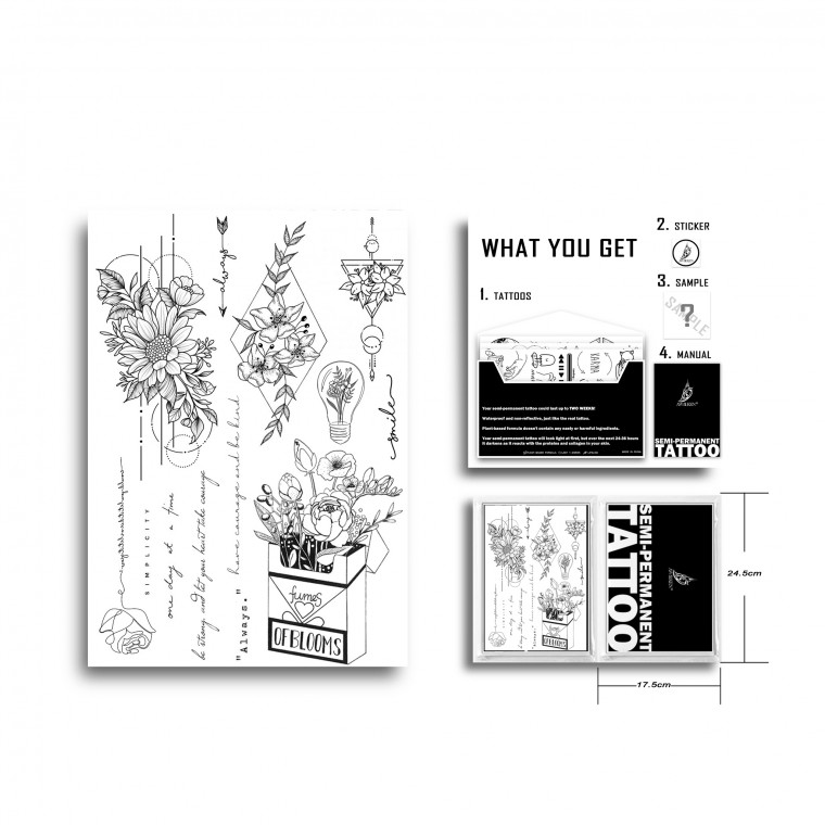 AWAKEN Tatuaggi Semi Permanente Adesivi Tatuaggi temporanei 012 AWAKEN Tatuaggi Semi Permanente Adesivi Tatuaggi temporanei 012