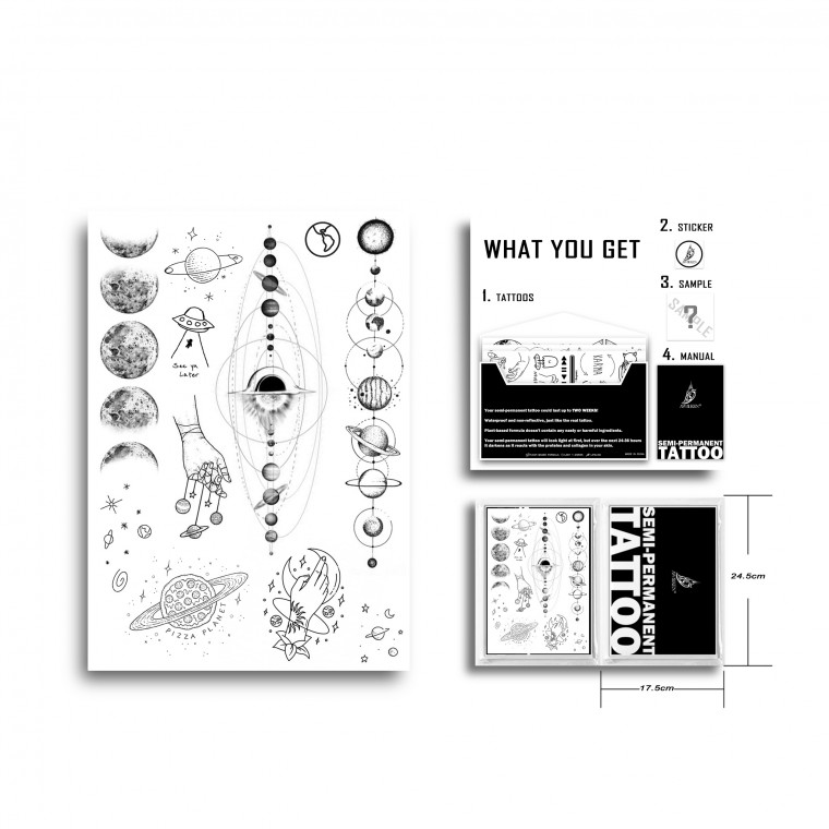 AWAKEN Tatuaggi Semi Permanente Adesivi Tatuaggi temporanei 015 AWAKEN Tatuaggi Semi Permanente Adesivi Tatuaggi temporanei 015