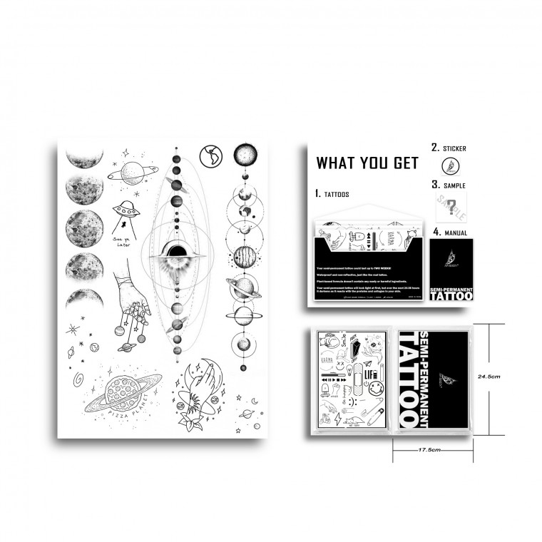 AWAKEN Tatuaggi Semi Permanente Adesivi Tatuaggi temporanei 016 AWAKEN Tatuaggi Semi Permanente Adesivi Tatuaggi temporanei 016