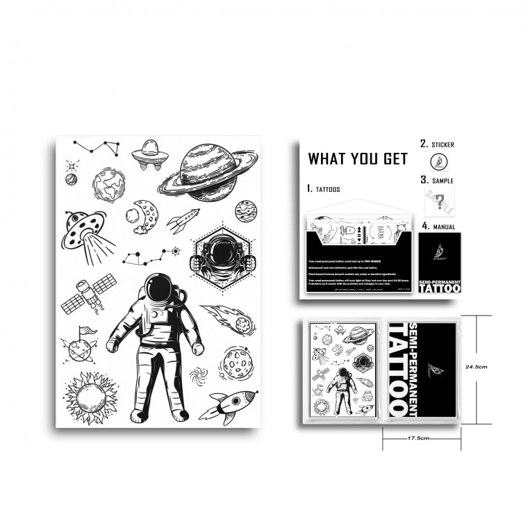 AWAKEN Tatuaggi Semi Permanente Adesivi Tatuaggi temporanei 020 AWAKEN Tatuaggi Semi Permanente Adesivi Tatuaggi temporanei 020