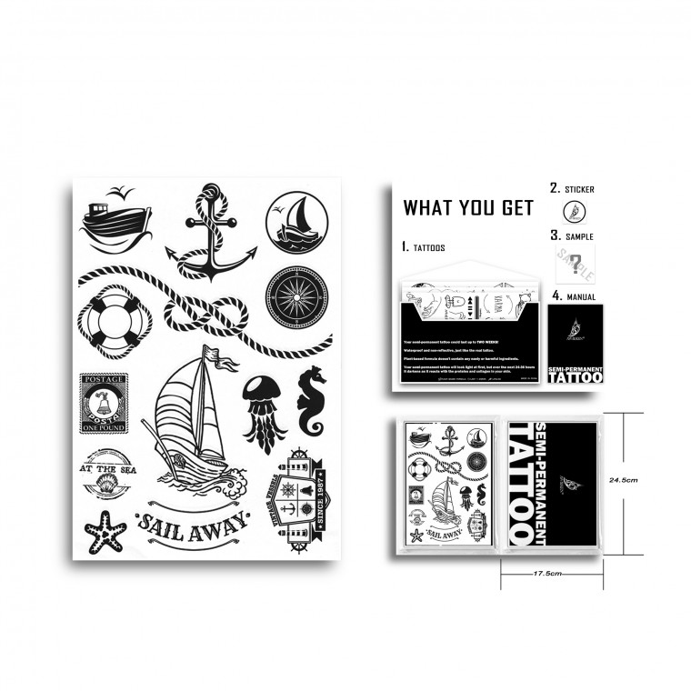 AWAKEN Tatuaggi Semi Permanente Adesivi Tatuaggi temporanei 021 AWAKEN Tatuaggi Semi Permanente Adesivi Tatuaggi temporanei 021