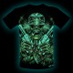 3D-057 Rock Chang T-shirt Effect 3D and Noctilucent  Skull with Pistol
