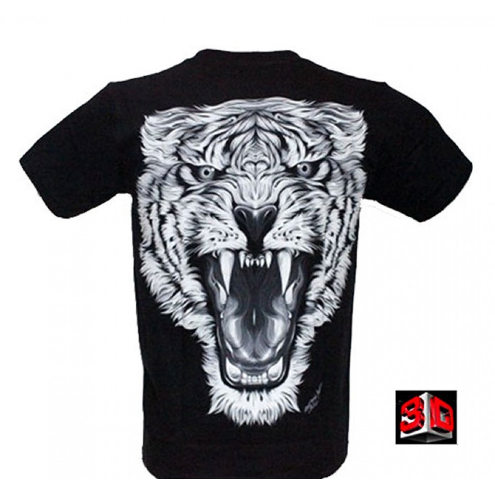 3D-098 Rock Chang T-shirt Tiger Effect 3D and Noctilucent with Piercing