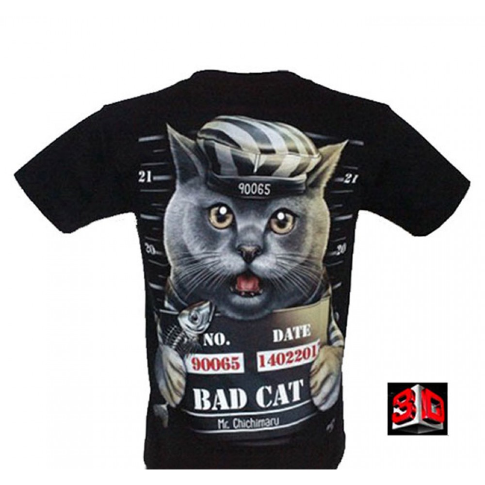 3D-102 Rock Chang T-shirt Cat Effect 3D Noctilucent with Piercing