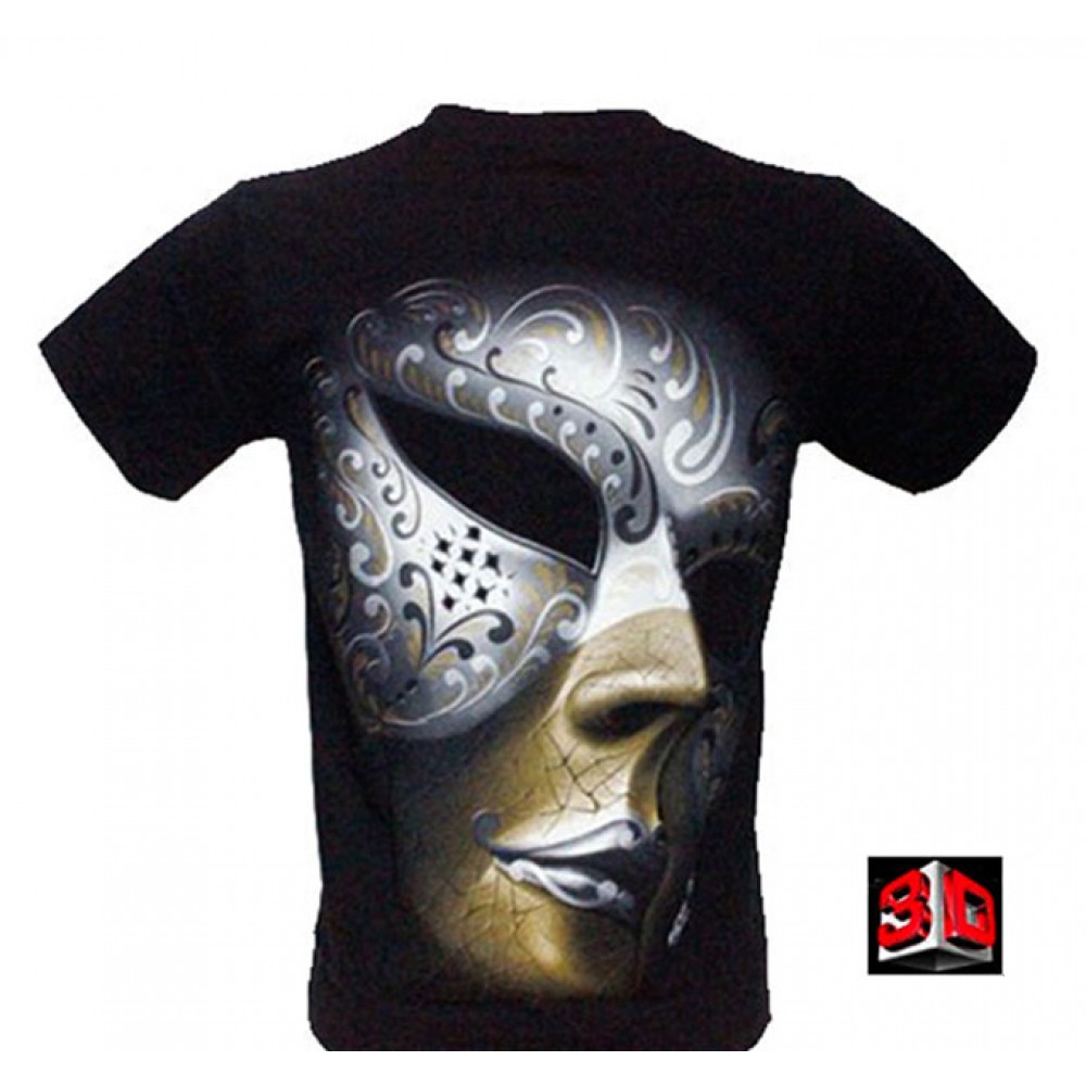 3D-109 Rock Chang T-shirt Mask Effect 3D and Noctilucent with Piercing