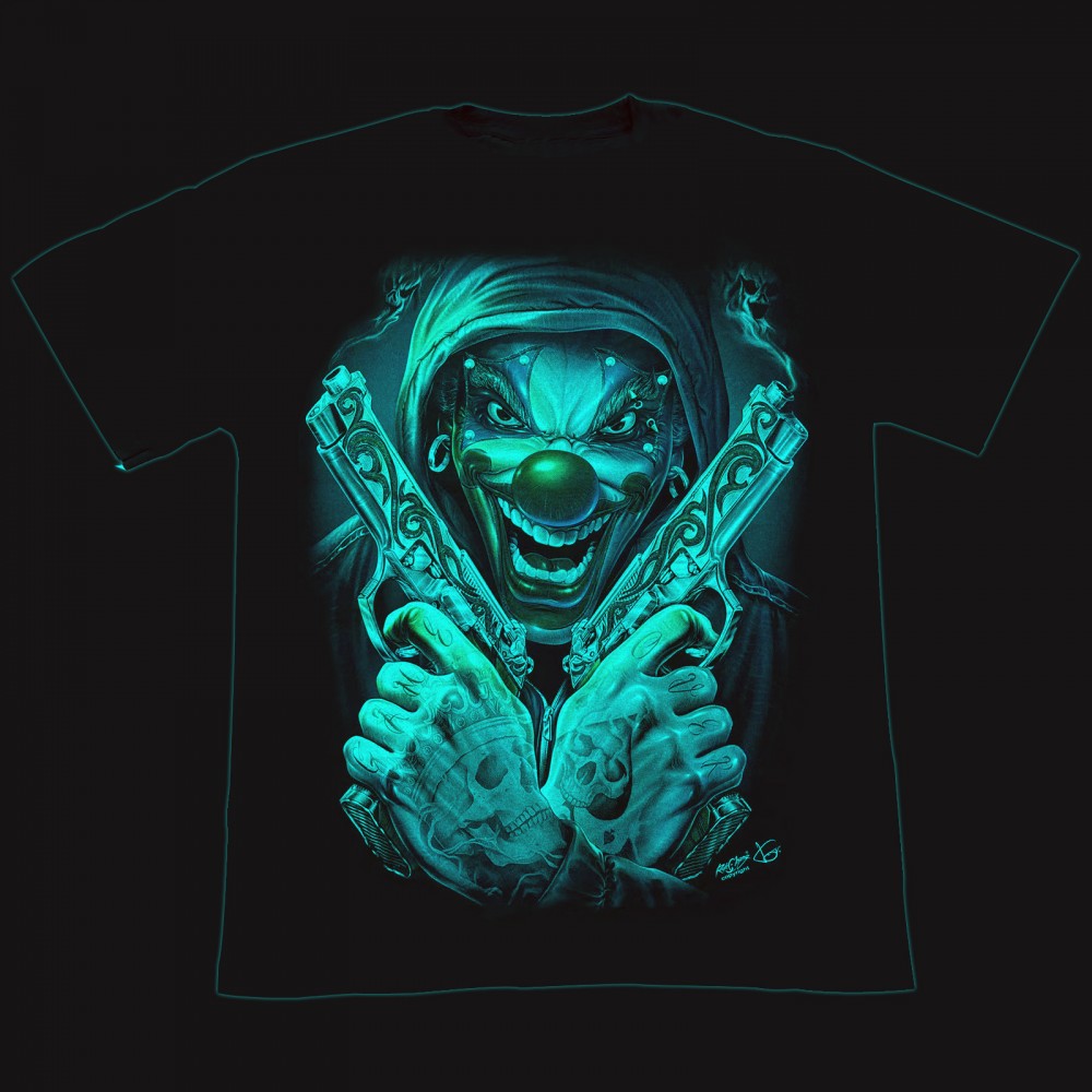 3D-121 Rock Chang T-shirt Effect 3D and Noctilucent clown