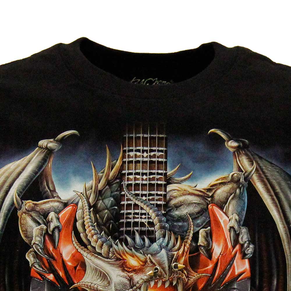 3D-123 Rock Chang T-shirt Dragon and Guitar Effect 3D and Noctilucent with Piercing 3D-123 Rock Chang T-shirt Dragon and Guitar Effect 3D and Noctilucent with Piercing
