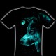 3D-128 Rock Chang T-shirt Effect 3D and Noctilucent Wolf
