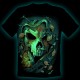 3D-173 Rock Chang T-shirt Effect 3D and Noctilucent  Skull with Rose
