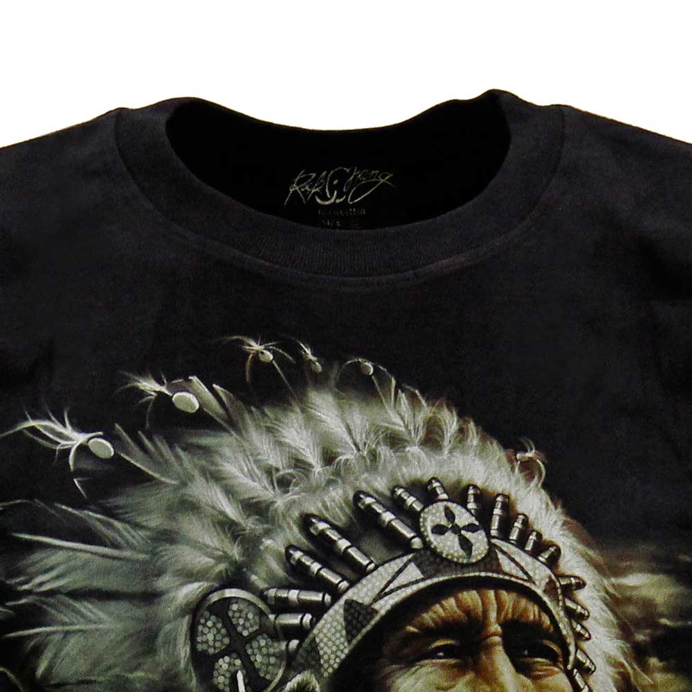 GR-661 Rock Chang T-shirt Noctilucent Native Americans and Wolves