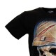 GR-786 Rock Chang T-shirt Noctilucent Skull with Roses