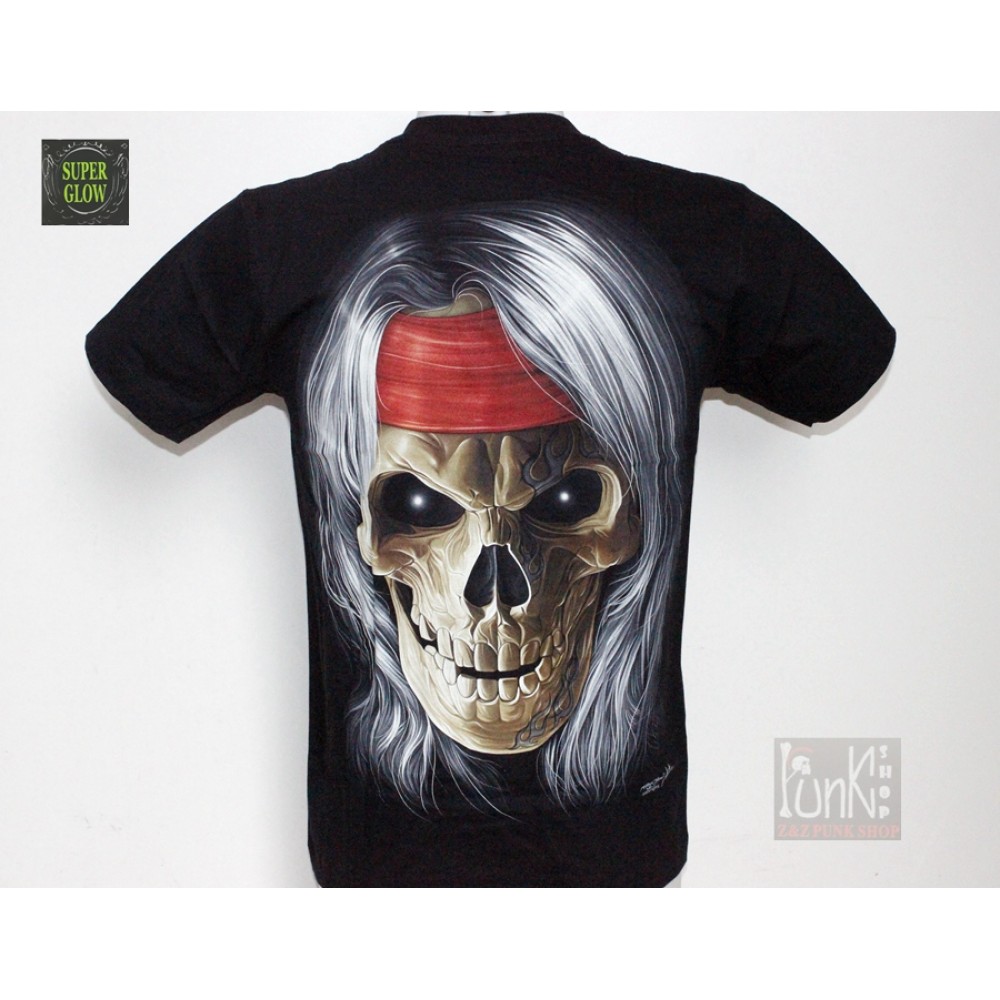 GR-707 Rock Chang T-shirt Noctilucent Skull