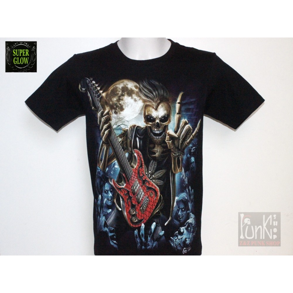 MD-066 Caballo T-shirt Skeleton with Guitar