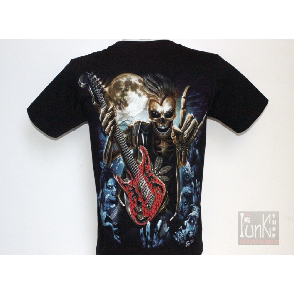 MD-066 Caballo T-shirt Skeleton with Guitar
