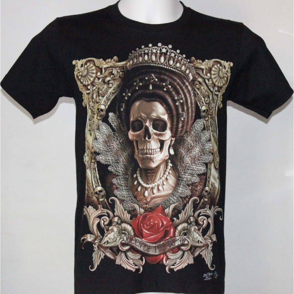 GR-615 Rock Chang T-shirt Noctilucent Skull Queen