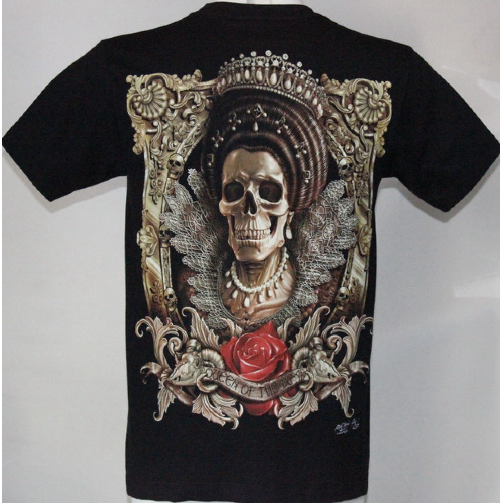 GR-615 Rock Chang T-shirt Noctilucent Skull Queen