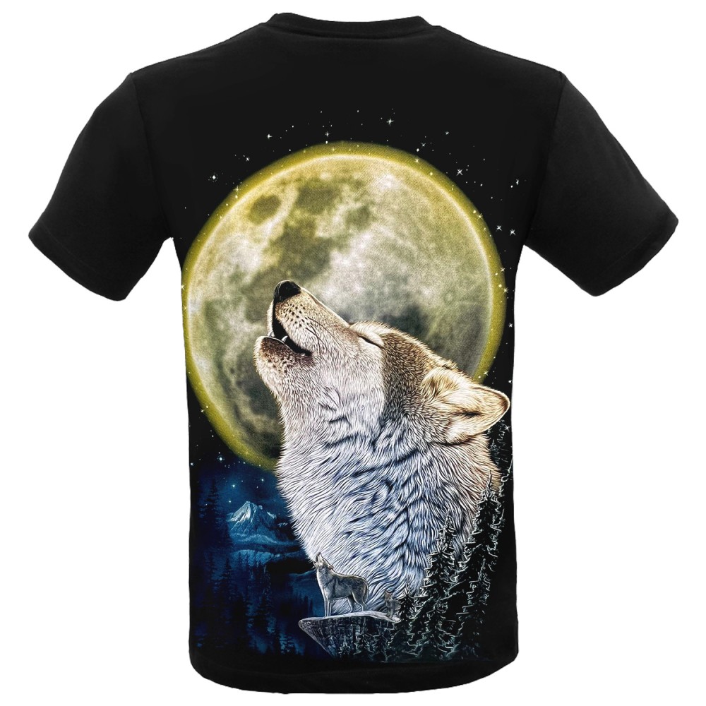 GW-332 Rock Eagle T-shirt Wolf and Moon