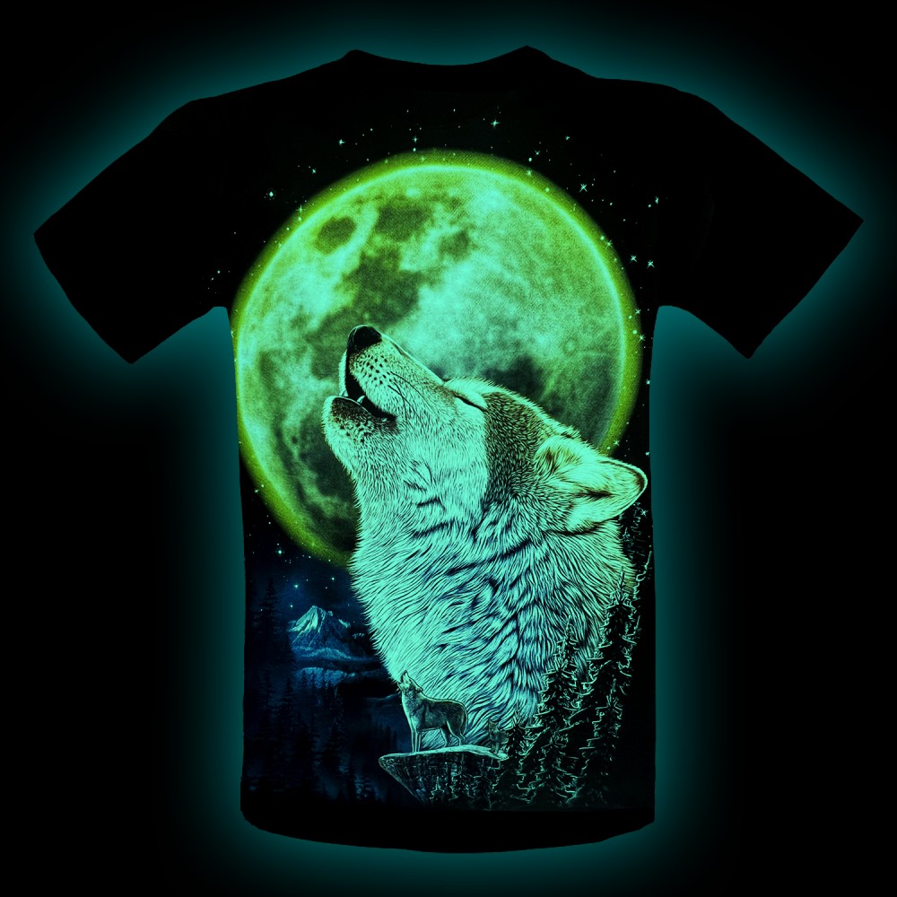 GW-332 Rock Eagle T-shirt Wolf and Moon