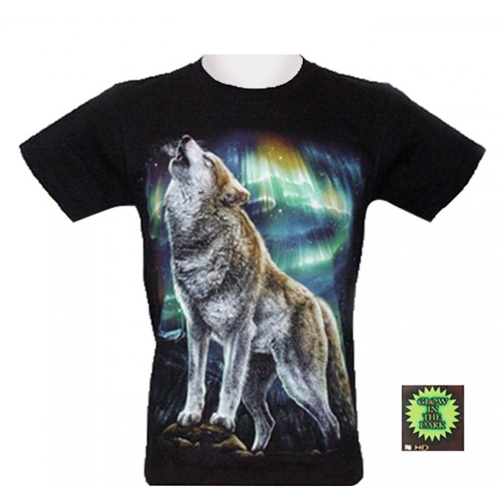 HD-052 Rock Chang T-shirt HD Wolf and Aurora