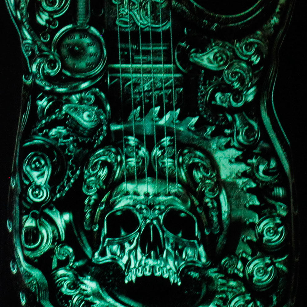 HD-099 Rock Chang HD Maglietta Chitarra di Teschio HD-099 Rock Chang HD Maglietta Chitarra di Teschio