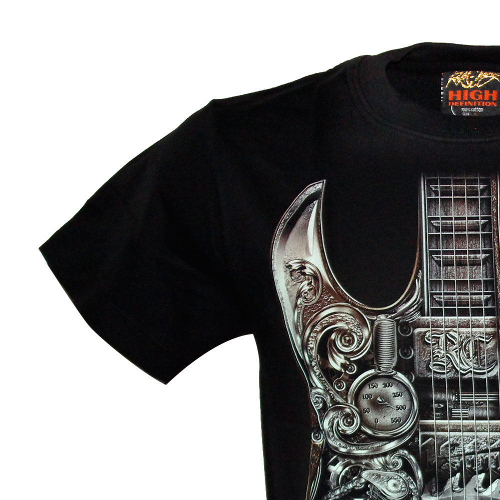 HD-099 Rock Chang HD Maglietta Chitarra di Teschio HD-099 Rock Chang HD Maglietta Chitarra di Teschio