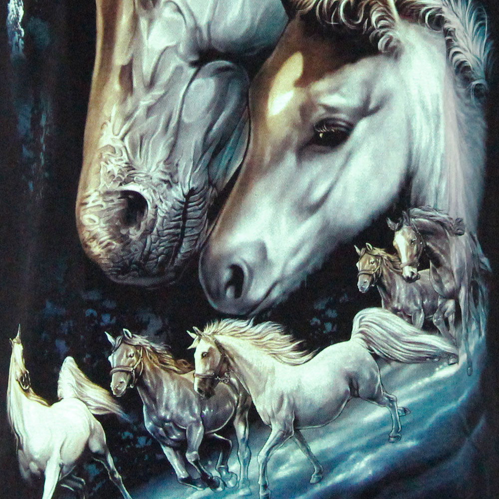 MA-191 Caballo T-shirt Noctilucent Horses