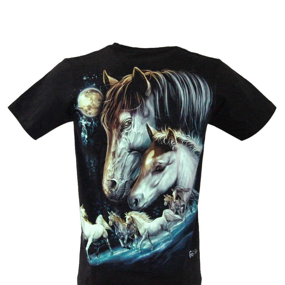 MA-191 Caballo T-shirt Noctilucent Horses MA-191 Caballo T-shirt Noctilucent Horses