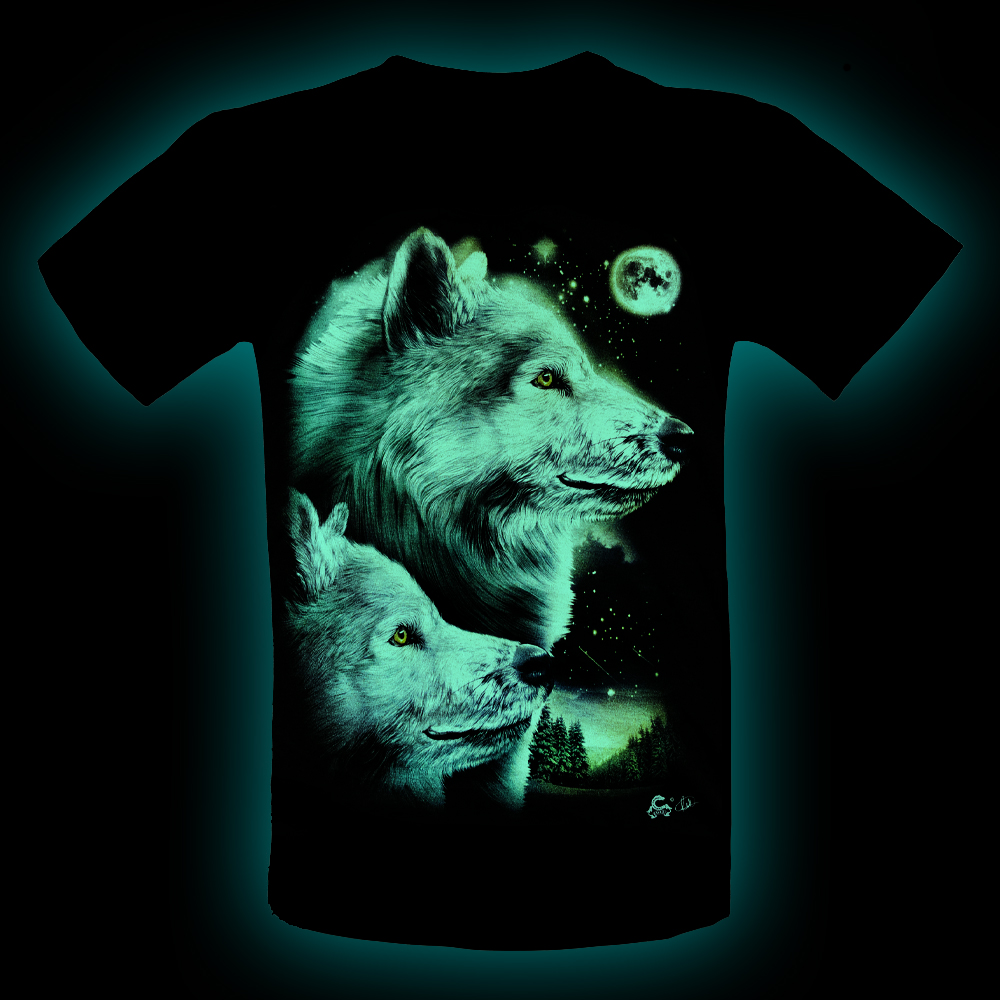 MA-472 Caballo T-shirt Noctilucent White Wolves