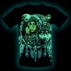 MA-520 Caballo T-shirt Noctilucent Wolf and Woman