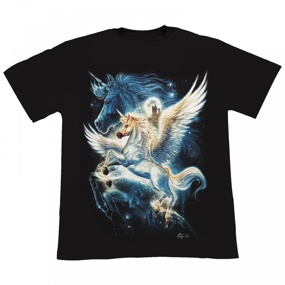 KA-615 Kid T-shirt Noctilucent Horse with wings