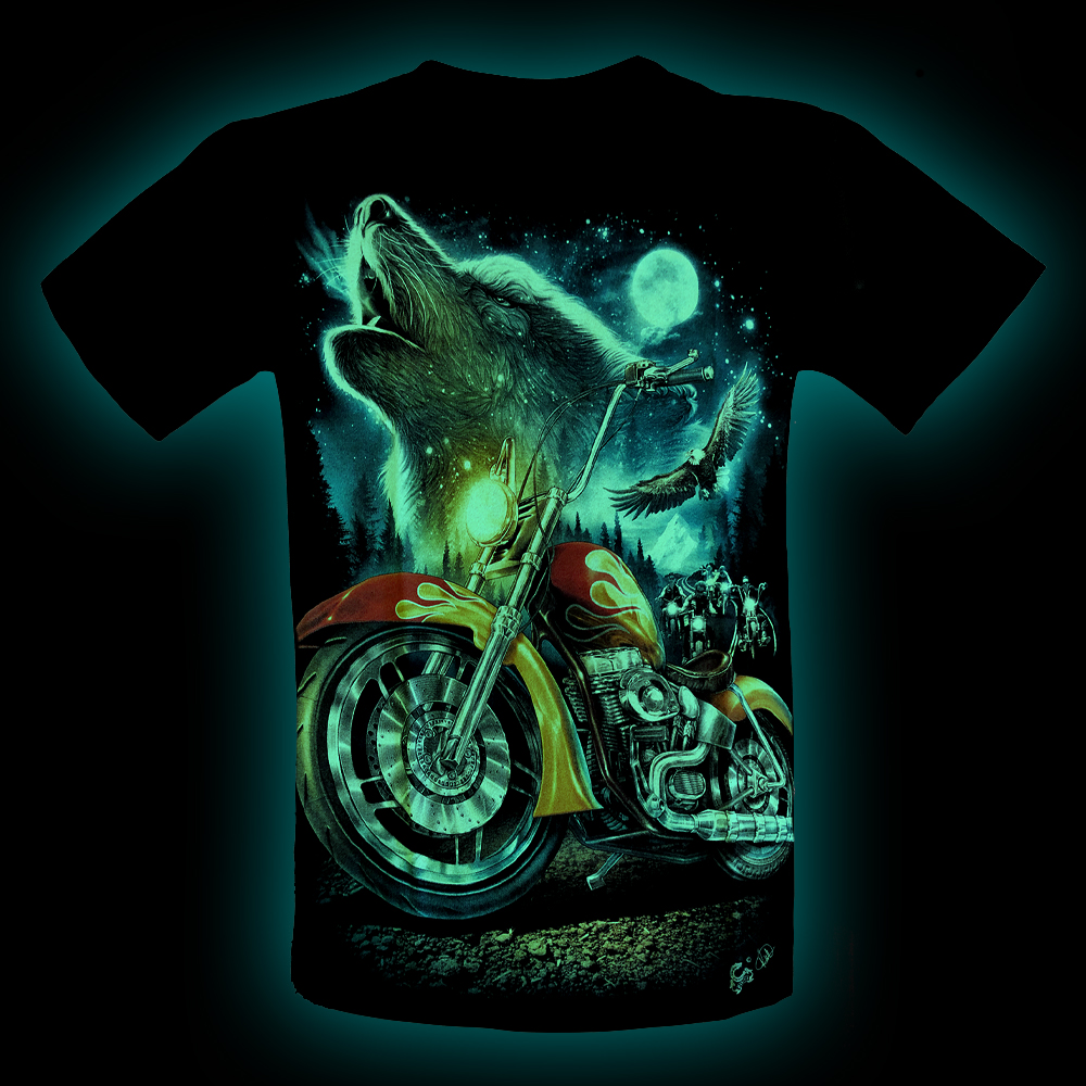 MB-075 T-shirt Wolf and Motorbike