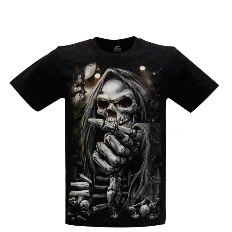 MD-210 Caballo T-shirt Skull with Thumb down