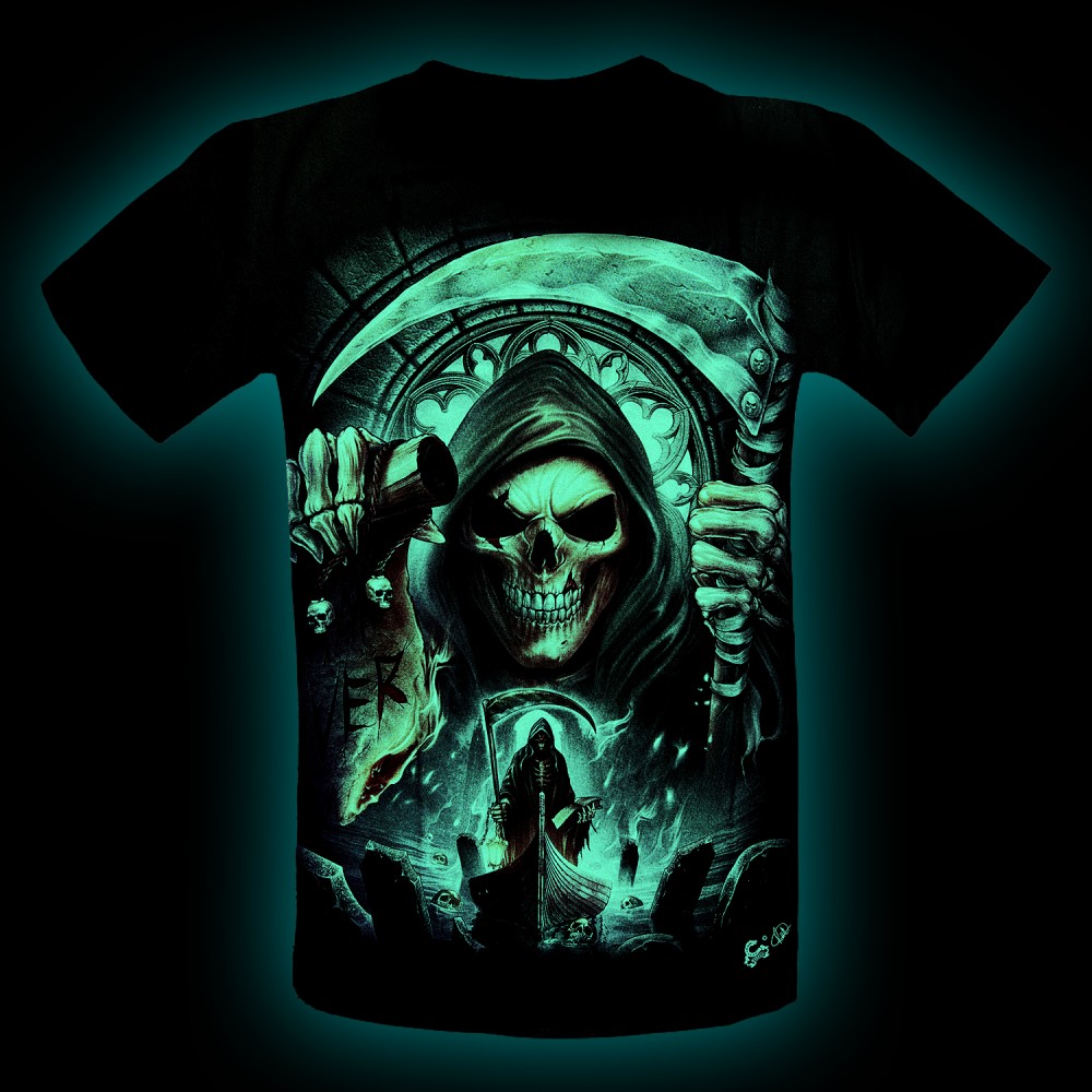 MD-349 Caballo T-shirt Pirate Skull