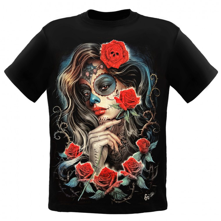 MD-369 Caballo T-shirt Girl Roses