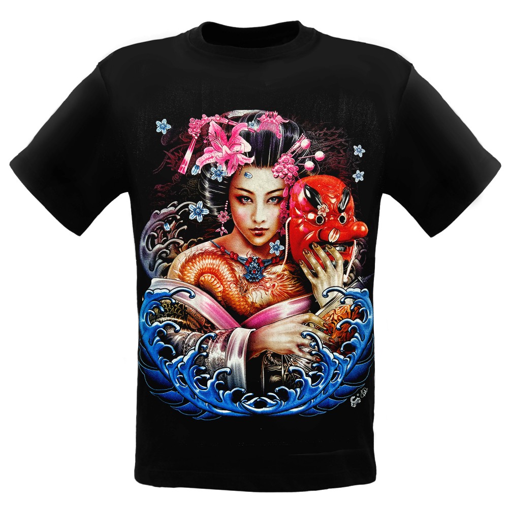 MF-075 Caballo Maglietta Geisha giapponese MF-075 Caballo Maglietta Geisha giapponese
