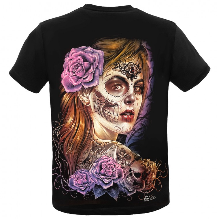 MF-167 Caballo T-shirt Girl Roses