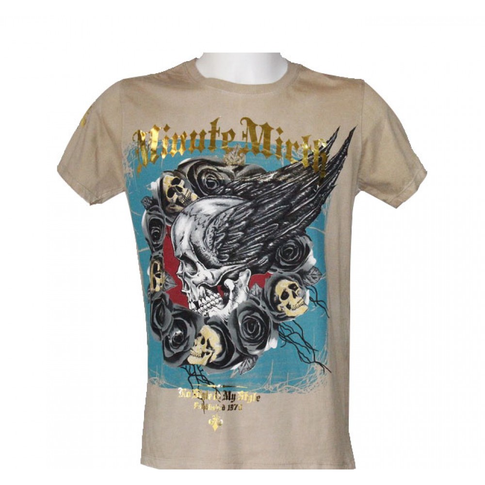 MMA-093  Minute Mirth T-shirt Skull and Wings