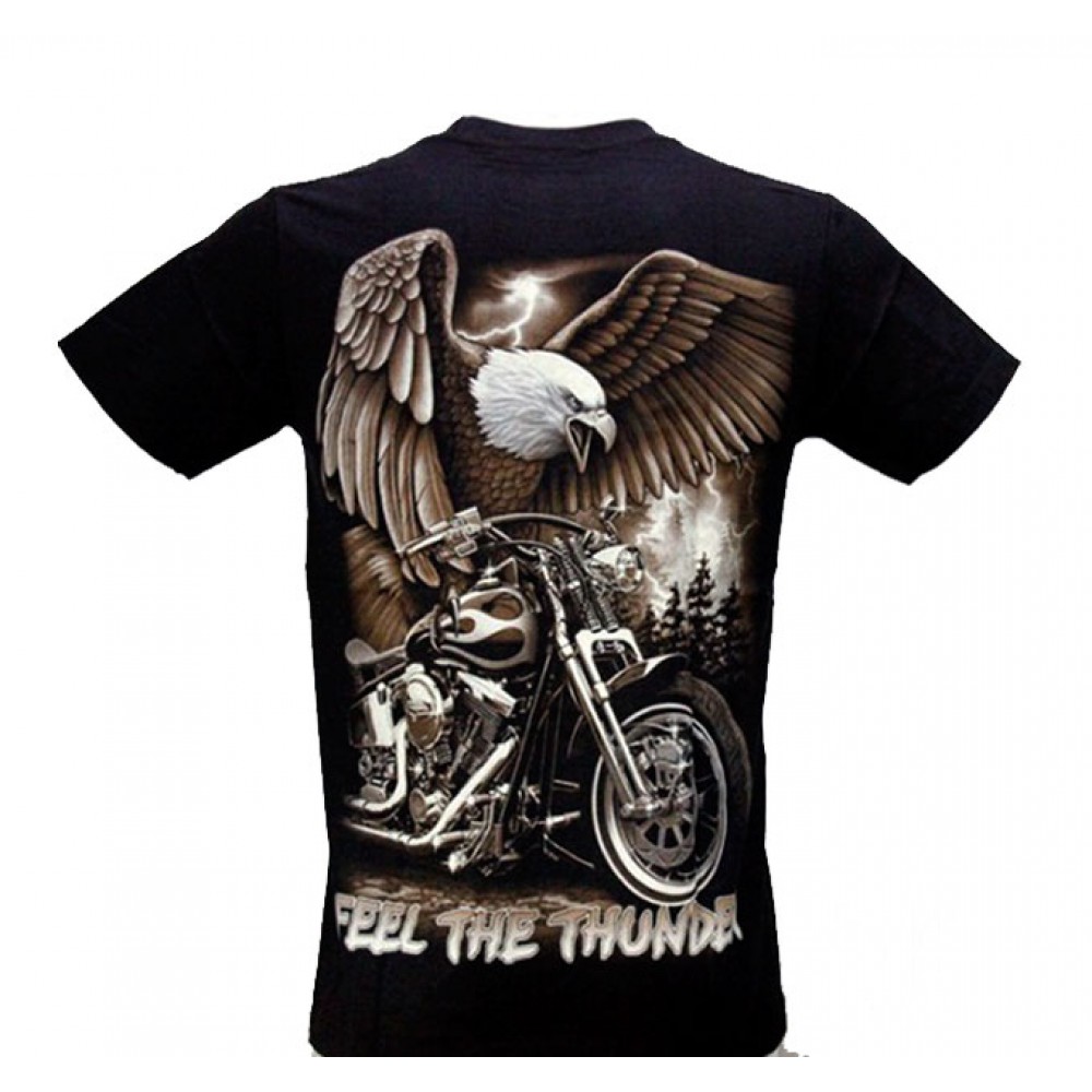 4285 Rock Eagle T-shirt Moto with Golden Eagle