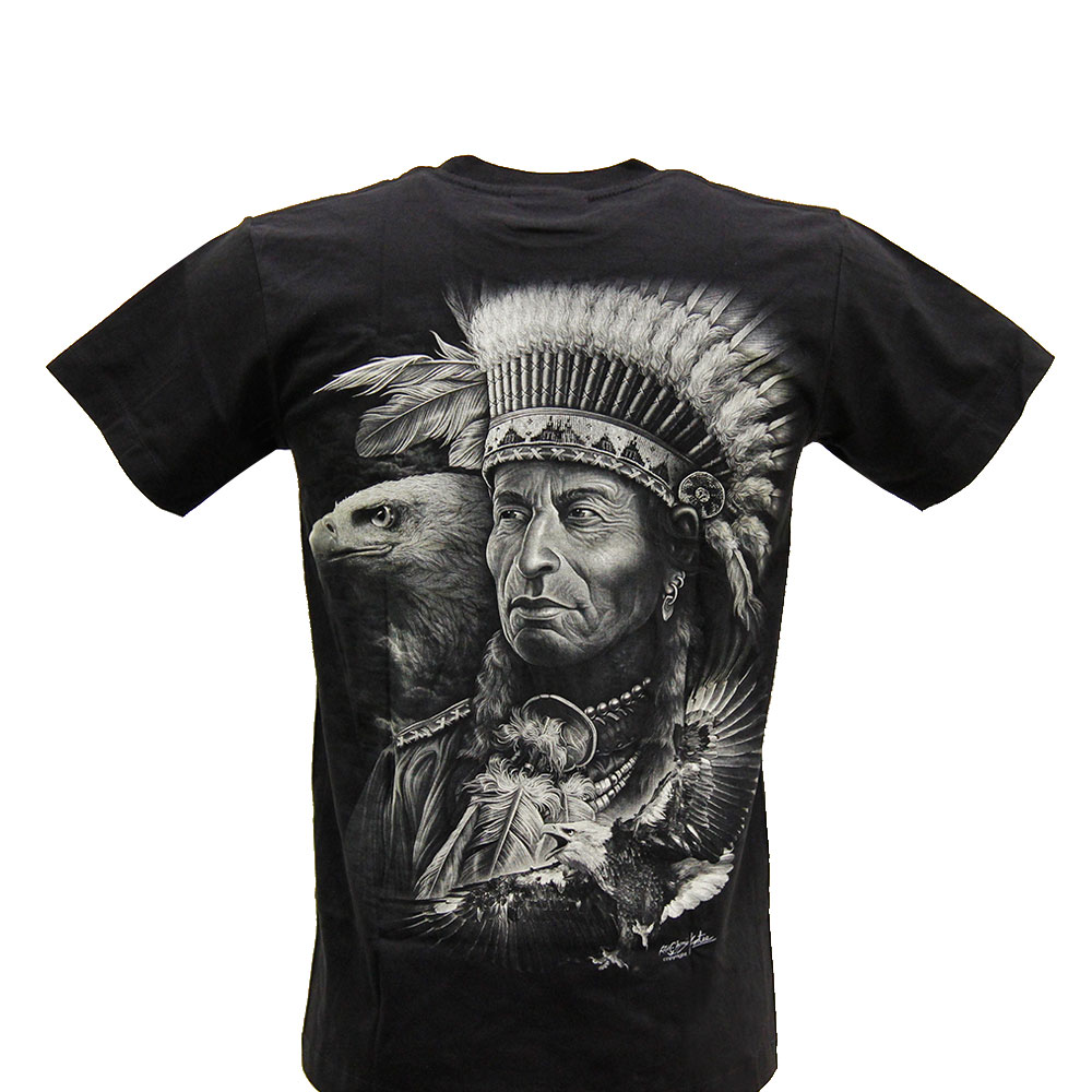 SL-001 Rock Eagle T-shirt Native American with Eagle