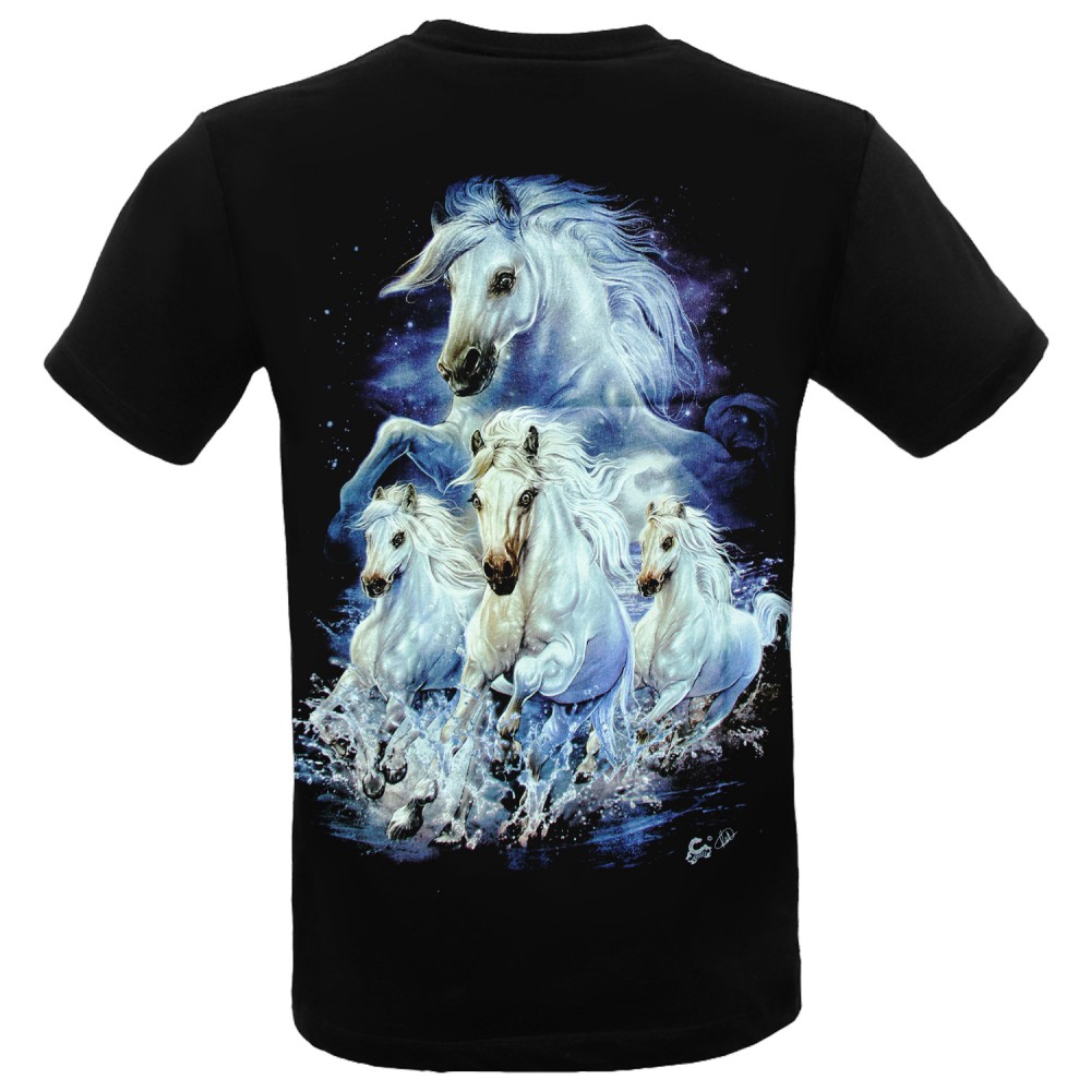 KA-621 Kid T-shirt Noctilucent White Horses