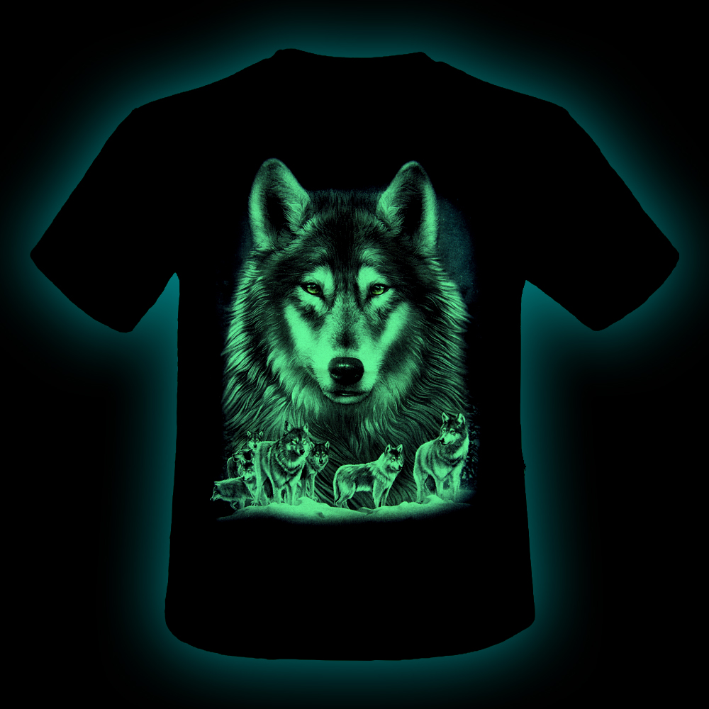 KA-359 Child Noctilucent T-Shirt Print of Wolf