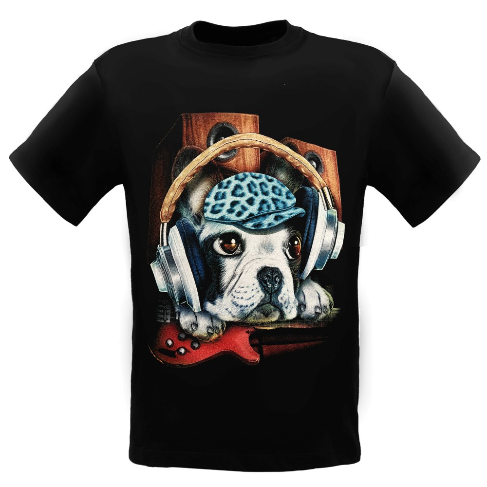 KA-438 Kid T-shirt puppy with headphones
