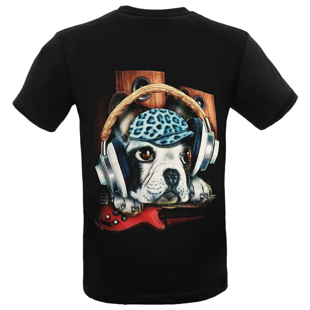 KA-438 Kid T-shirt puppy with headphones