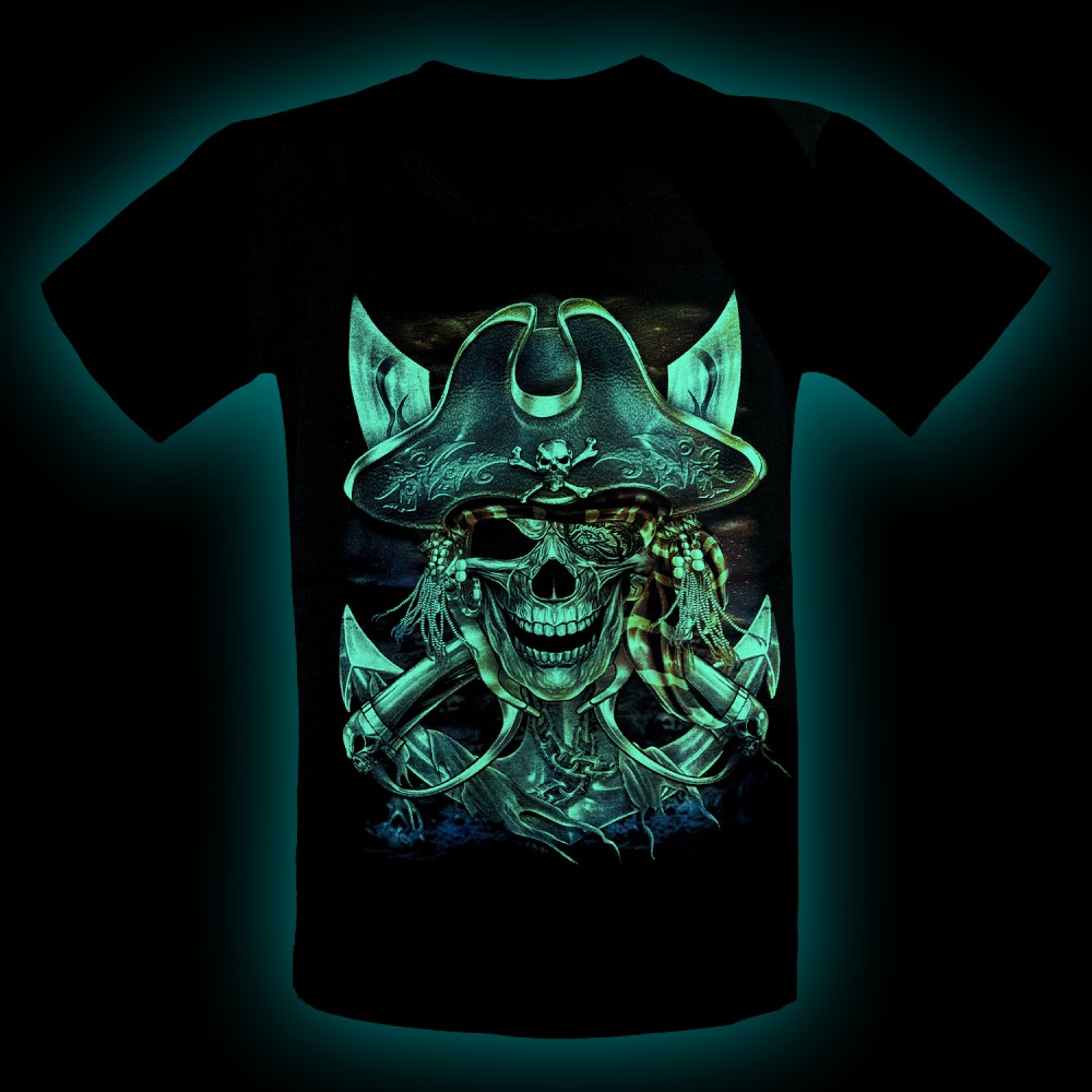 KD-297 Kid T-shirt Noctilucent Skull