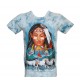 TD-190 T-shirt Tie-Dye Indian Girl with Horses TD-190 T-shirt Tie-Dye Indian Girl with Horses