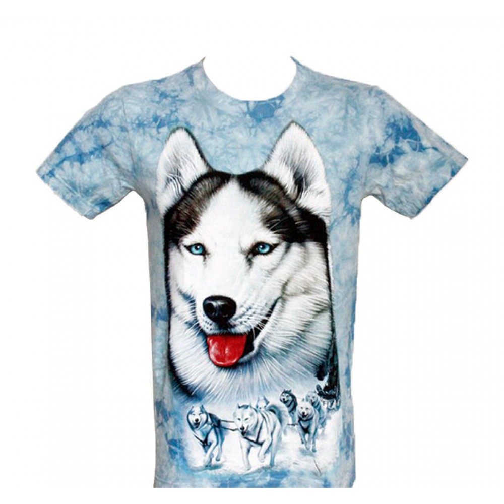 TD-196 T-shirt Tie-Dye Siberian Husky