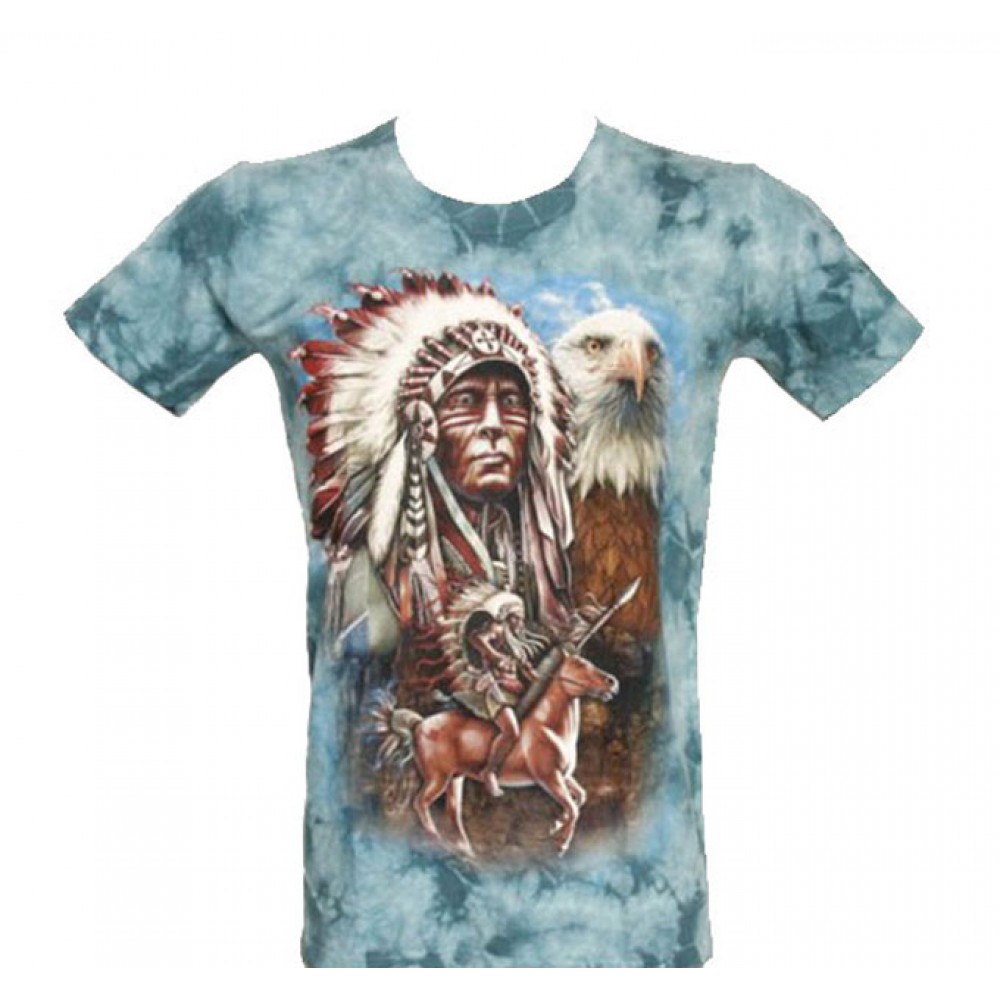 TD-250 T-shirt Tie-Dye Indian with Eagle