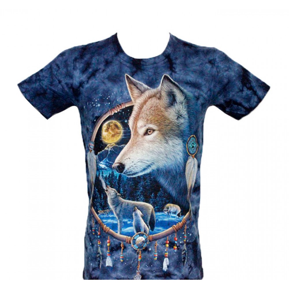 TD-339 T-shirt Tie-Dye Wolf