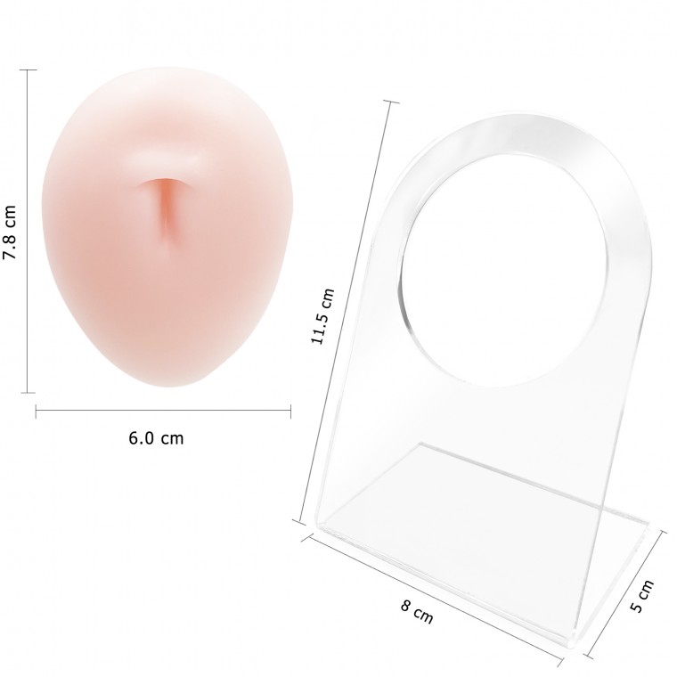 SP-04 3D Ombelico Sintetico in Silicone per Pratica Piercing